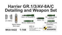 Bae Harrier GR.1/3 / McDonnell-Douglas AV-8A/C - Detailing and Weapon Set - resin parts (for Mark I Models kits)