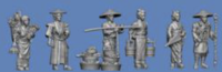 Samurai, monk, lady - various traders - Image 1