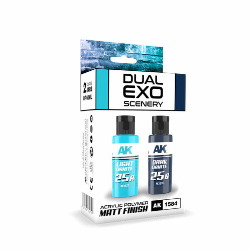 AK 1584 25A LIGHT CIANITE & 25B DARK CIANITE - DUAL EXO SCENERY SET 25 - Image 1