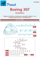 Canopy mask for Boeing 307 Stratoliner Roden