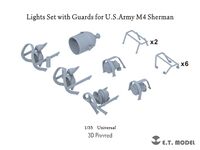 Lights Set With Guards For U.S.Army M4 Sherman (Universal)