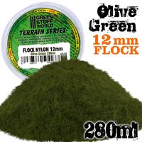 Static Grass Flock 12mm - Olive Green - 280 ml - Image 1