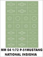 National insygnia 1/72 P-51 Mustang 1 sheet - Image 1