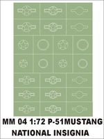 National insygnia 1/72 P-51 Mustang 1 sheet - Image 1