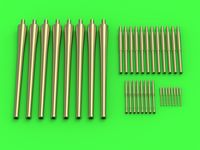 R.N. Zara armament - 203mm (8pcs), 100mm (12pcs), 37mm (8pcs), 13,2mm (8pcs) barrels (for Trumpeter kitset)