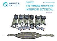 HUMVEE Family Belts - 3D-Printed & Coloured on Decal Paper (for all kits) - Image 1