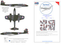 Gloster Meteor F.8 - camouflage pattern paint masks