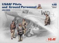 USAAF Pilots and Ground Crew WW2