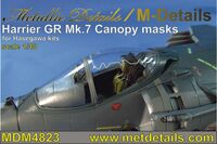 BAe Harrier GR.7 Canopy masks (designed to be used with Hasegawa kits) - Image 1