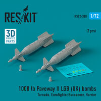 1000 lb Paveway II LGB (UK) Bombs (2pcs) (Tornado, Eurofighter, Buccaneer, Harrier) (3D Printed) - Image 1