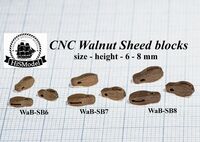 CNC SHEED BLOCK 7MM - WALNUT - Image 1