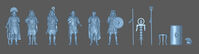 6 Roman Legionnaires Officers Standing - Image 1