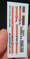 3D Printed Racing Harness Decals Sparco 3-Point Racing Harness (Red)