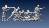 British WWII Infantry attacking (6 figures) - Image 1