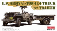 US Army 1/4 Ton 4x4 Truck with Cal.50 & Trailer - Image 1