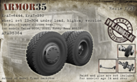 KrAZ-6444,KrAZ-250, Wheel set ID-304 under load , highway version (10 pcs.+1 spare + front beam)for models Takom 2016, 2022 ; Hobby Boss 85510 - Image 1