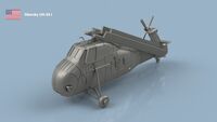 Sikorsky UH-34 J US Army folded blades - 3D printing (4 helicopters)