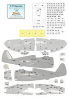 Republic P-47 Razorback - Mask for Panels (for Tamiya kits) - Image 1