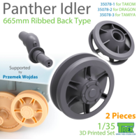 Panther Idler 665mm Ribbed Back Type - Image 1